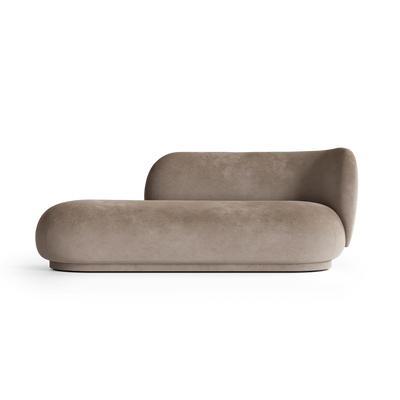 Canapé Rico Divan Faded Velvet (Right) de Trine Andersen - Ferm Living-Beige-The Woods Gallery