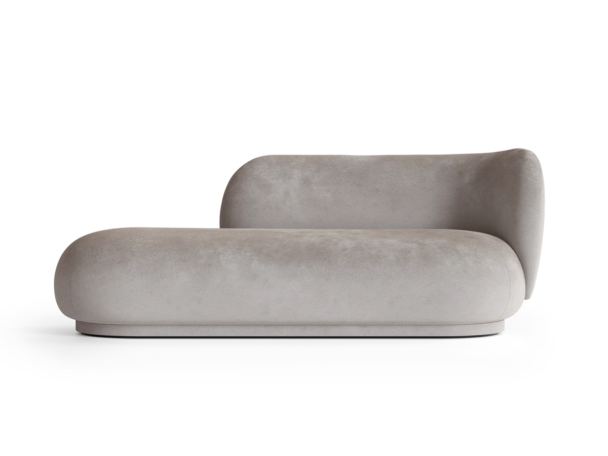 Canapé Rico Divan Faded Velvet (Right) de Trine Andersen - Ferm Living-Béton-The Woods Gallery