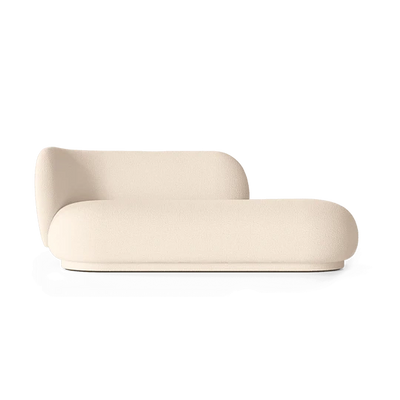 Canapé Rico Divan L Wool Boucle de Trine Andersen - Ferm Living-Blanc cassé-The Woods Gallery