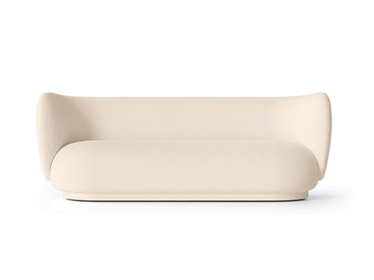 Canapé Rico Sofa 3 - Wool Boucle de Trine Andersen - Ferm Living-Blanc cassé-The Woods Gallery
