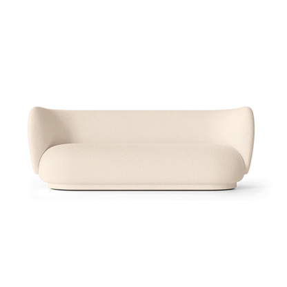 Canapé Rico Sofa 3 - Wool Boucle de Trine Andersen - Ferm Living-Blanc cassé-The Woods Gallery