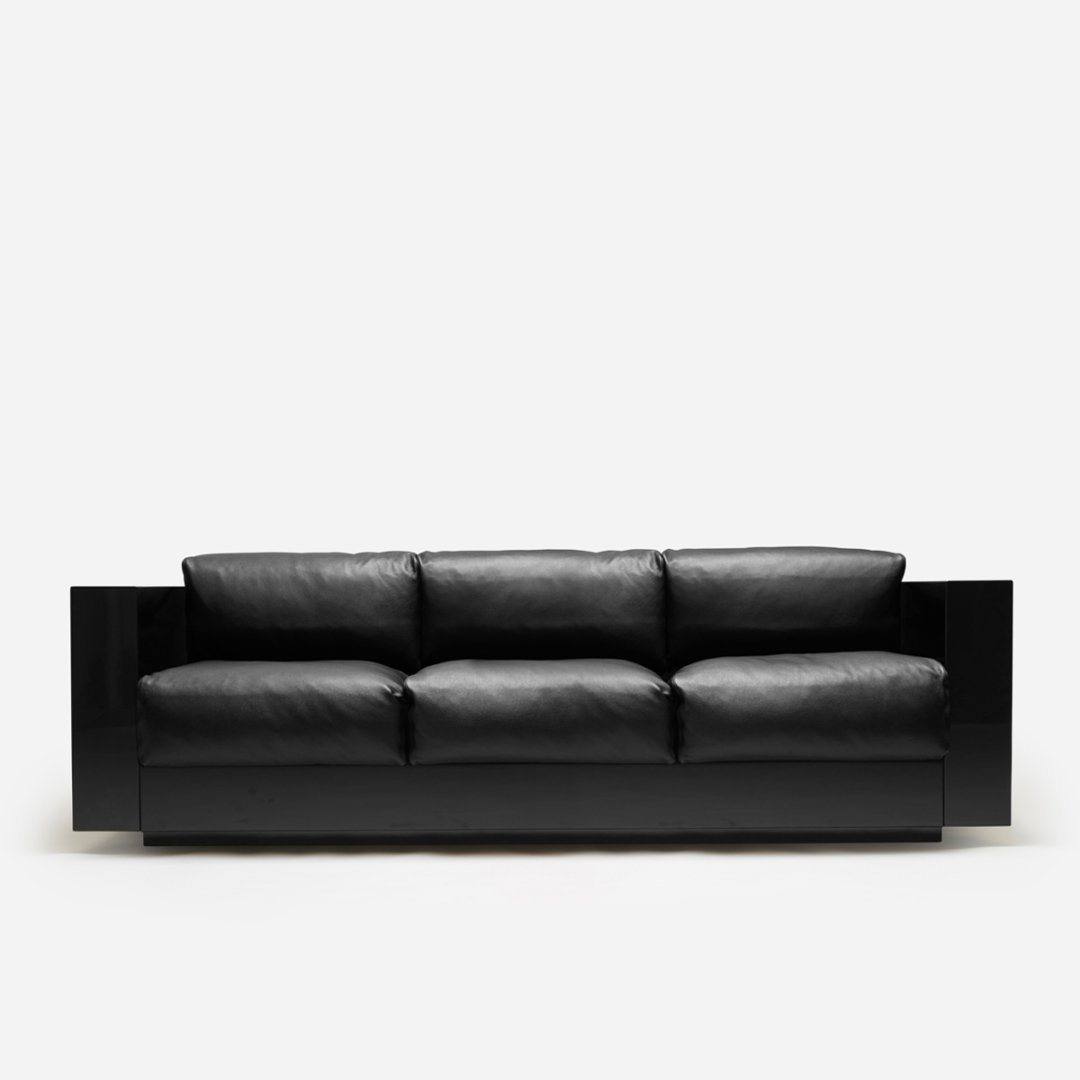 Canapé Saratoga de Vignelli Associates - Poltronova-Noir-L 210 cm-The Woods Gallery