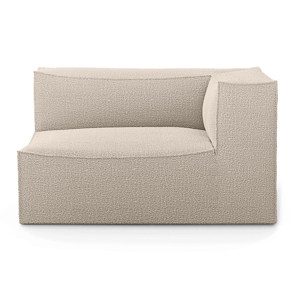 Canapé d'angle droit Catena avec accoudoir / Large - Ferm Living-Beige-Rich Linen-The Woods Gallery