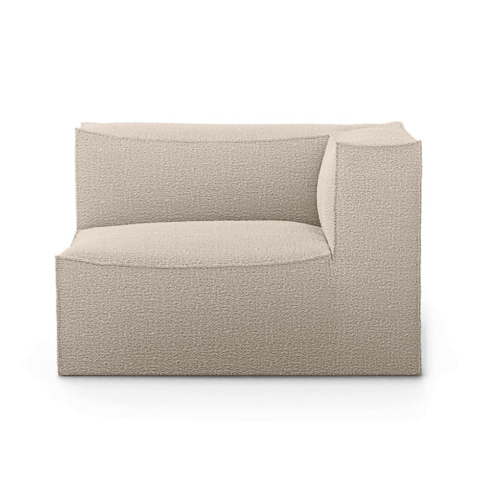 Canapé d'angle droit Catena avec accoudoir / Small - Ferm Living-Beige-Rich Linen-The Woods Gallery