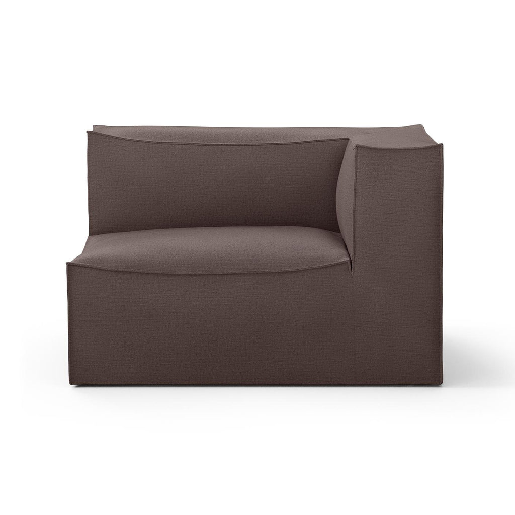 Canapé d'angle droit Catena avec accoudoir / Small - Ferm Living-Beige-Rich Linen-The Woods Gallery