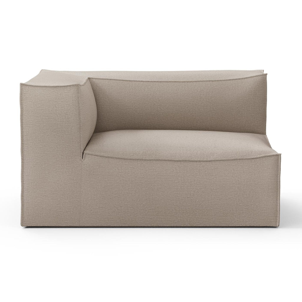 Canapé d'angle gauche Catena avec accoudoir / Large - Ferm Living-Beige-Rich Linen-The Woods Gallery