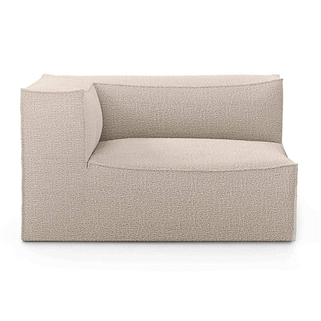 Canapé d'angle gauche Catena avec accoudoir / Large - Ferm Living-Beige-Rich Linen-The Woods Gallery