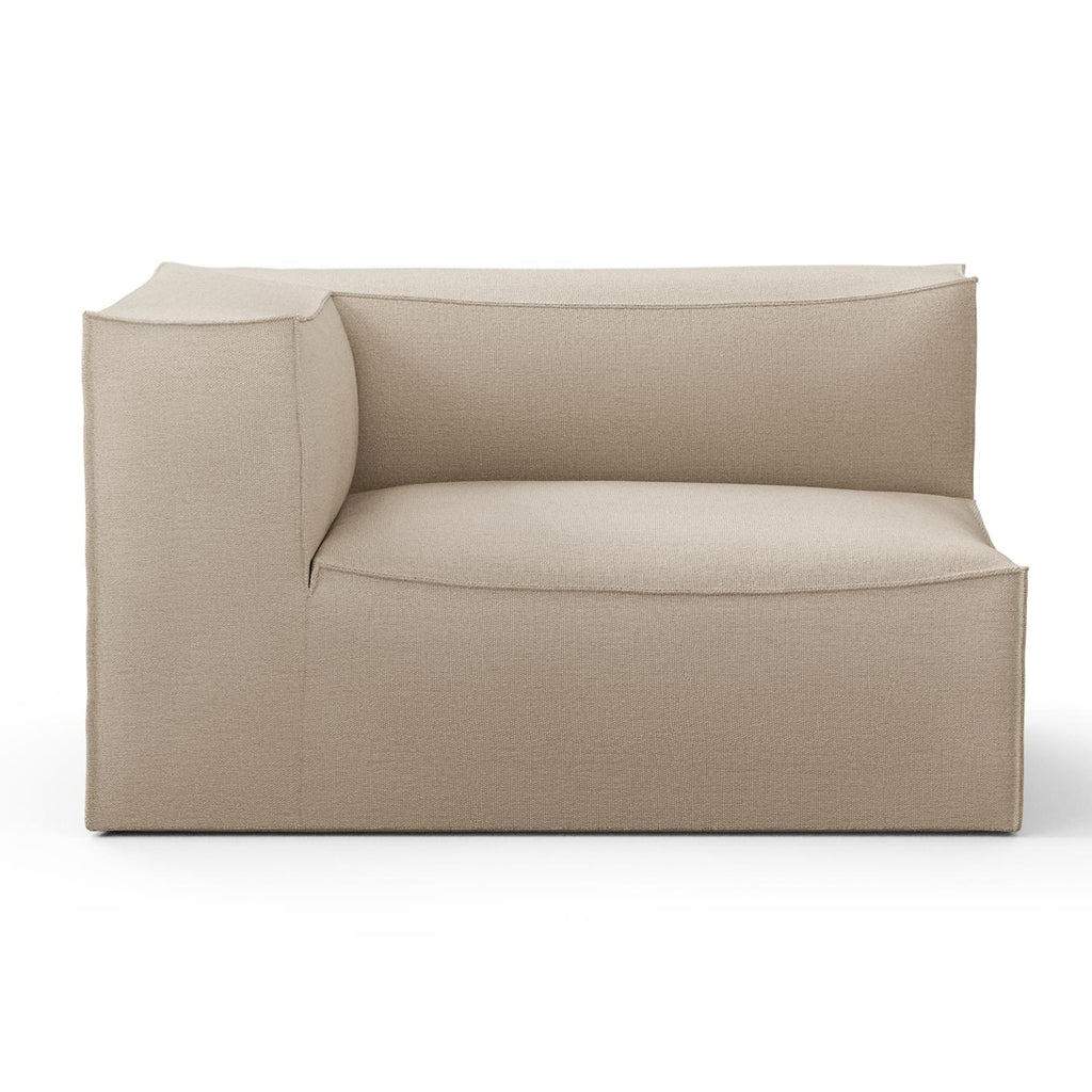 Canapé d'angle gauche Catena avec accoudoir / Large - Ferm Living-Beige-Rich Linen-The Woods Gallery