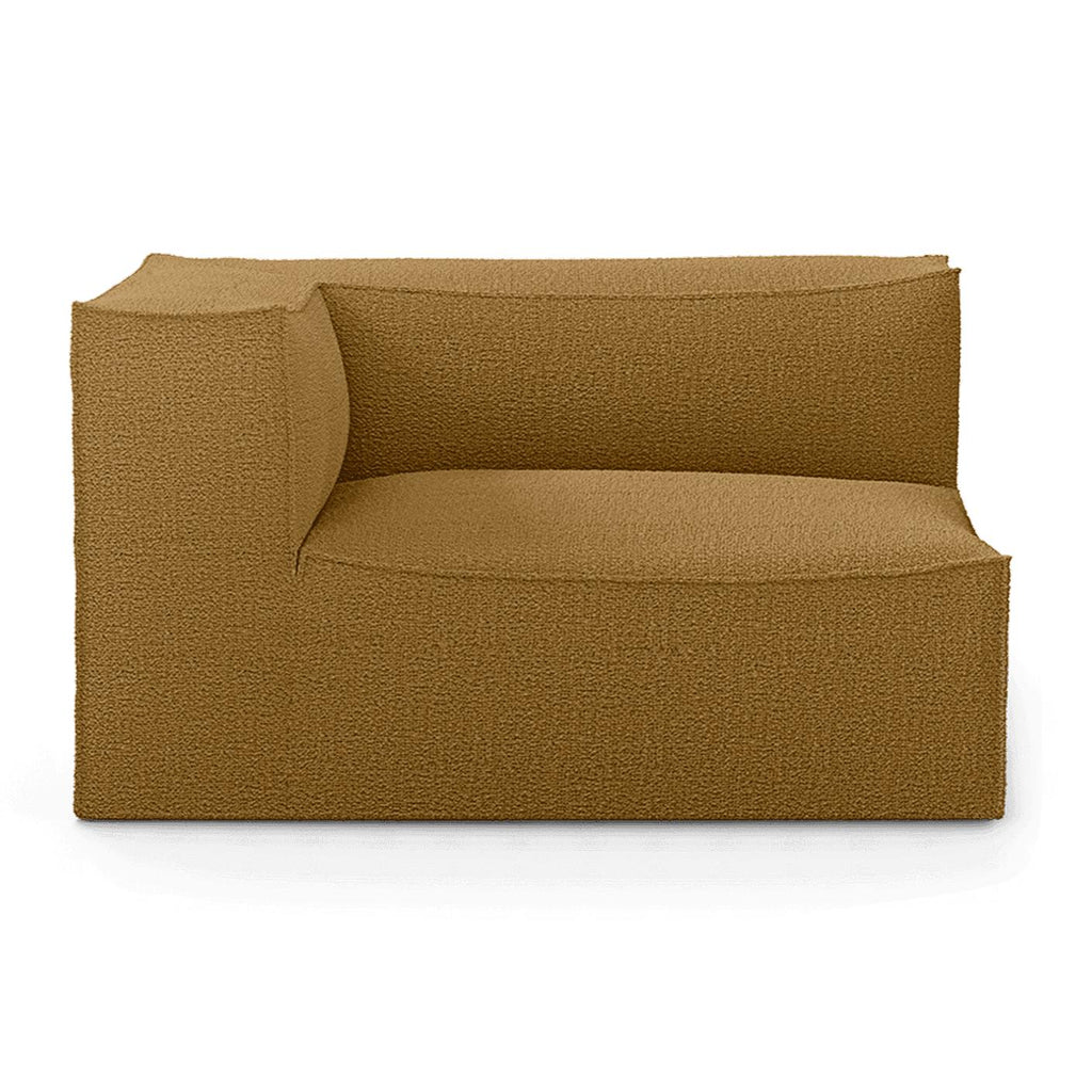 Canapé d'angle gauche Catena avec accoudoir / Large - Ferm Living-Marron clair-Wool Boucle-The Woods Gallery