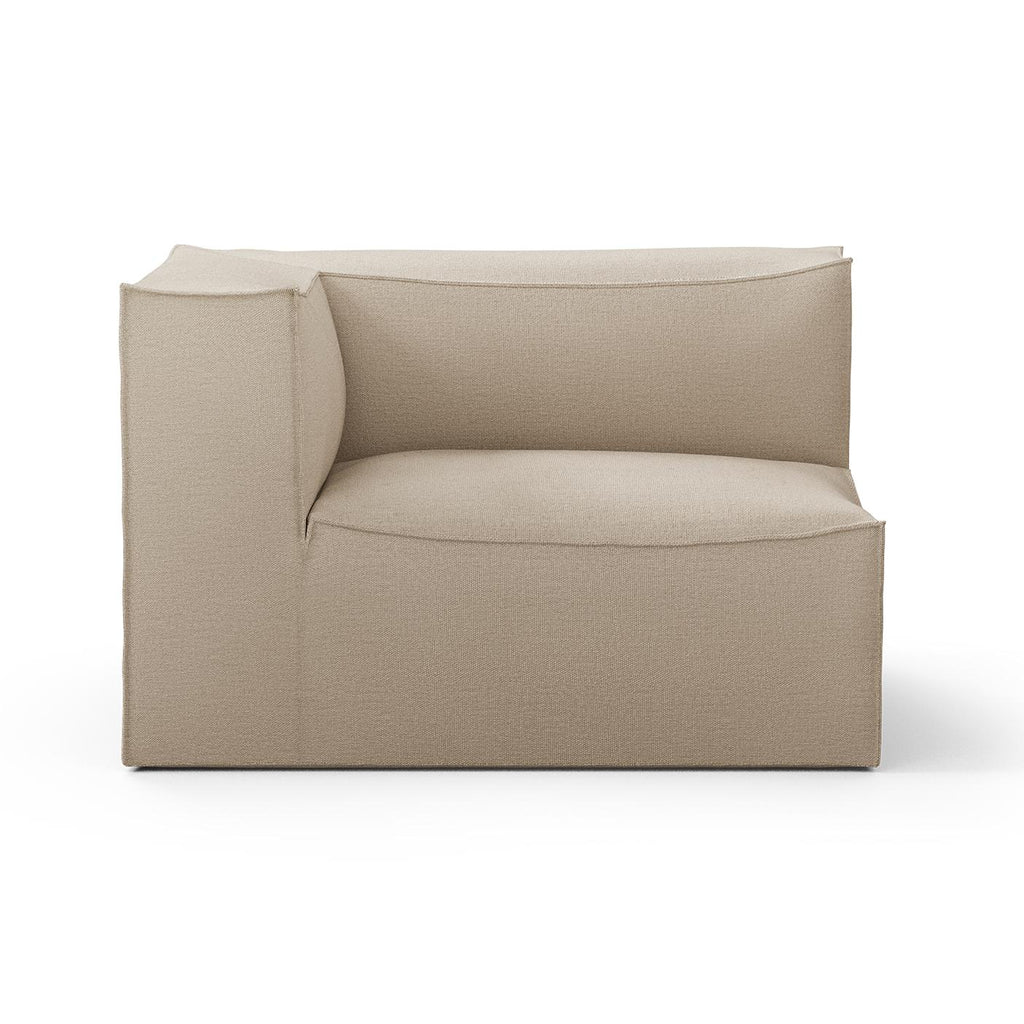 Canapé d'angle gauche Catena avec accoudoir / Small - Ferm Living-Beige-Rich Linen-The Woods Gallery
