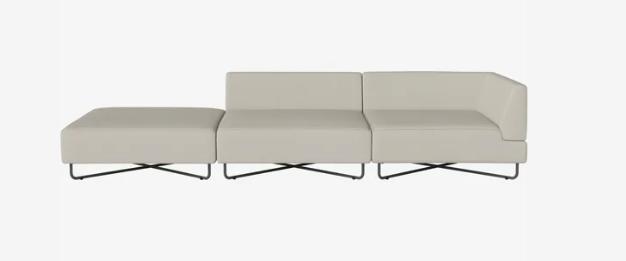 Canapé d'extérieur Orlando 3 unités avec extrémité ouverte gauche - Bolia-Terra - Sable-The Woods Gallery