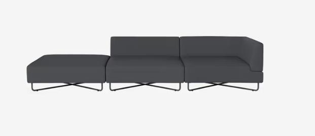 Canapé d'extérieur Orlando 3 unités avec extrémité ouverte gauche - Bolia-Terra - Sable-The Woods Gallery