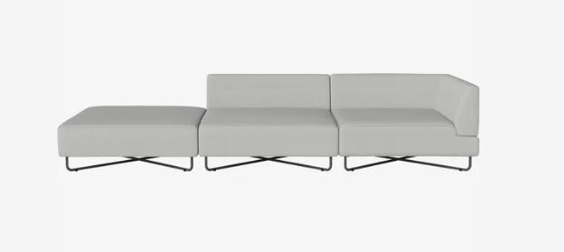 Canapé d'extérieur Orlando 3 unités avec extrémité ouverte gauche - Bolia-Terra - Sable-The Woods Gallery