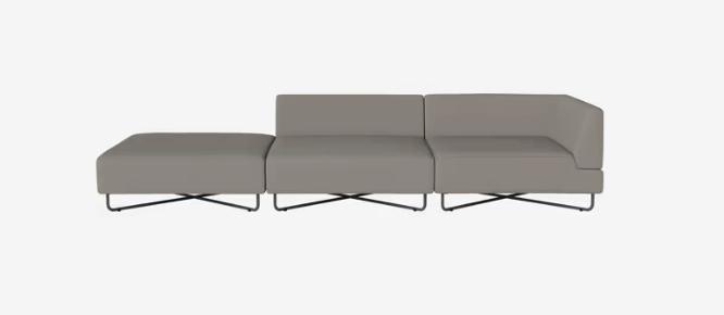 Canapé d'extérieur Orlando 3 unités avec extrémité ouverte gauche - Bolia-Terra - Sable-The Woods Gallery