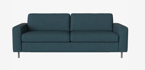 Canapé-lit Scandinavia 3 places - Bolia-Bleu roi-Chêne teinté noir huilé-The Woods Gallery