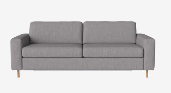 Canapé-lit Scandinavia 3 places - Bolia-Bleu roi-Chêne teinté noir huilé-The Woods Gallery