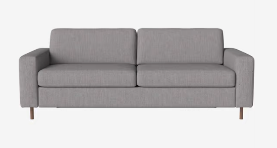 Canapé-lit Scandinavia 3 places - Bolia-Bleu roi-Chêne teinté noir huilé-The Woods Gallery