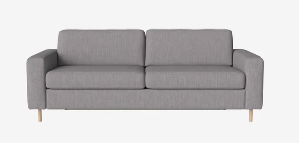 Canapé-lit Scandinavia 3 places - Bolia-Bleu roi-Chêne teinté noir huilé-The Woods Gallery