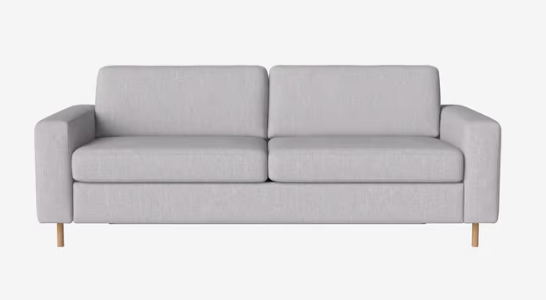 Canapé-lit Scandinavia 3 places - Bolia-Bleu roi-Chêne teinté noir huilé-The Woods Gallery