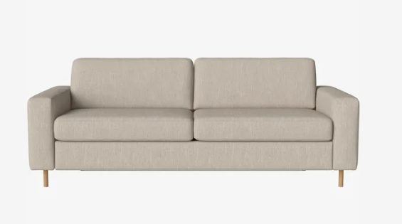 Canapé-lit Scandinavia 3 places - Bolia-Bleu roi-Chêne teinté noir huilé-The Woods Gallery