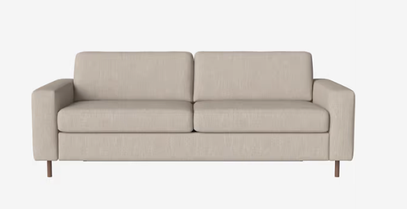 Canapé-lit Scandinavia 3 places - Bolia-Bleu roi-Chêne teinté noir huilé-The Woods Gallery