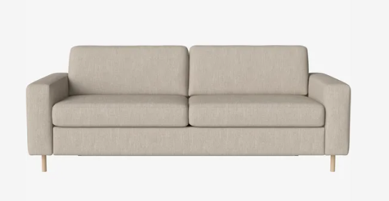 Canapé-lit Scandinavia 3 places - Bolia-Bleu roi-Chêne teinté noir huilé-The Woods Gallery