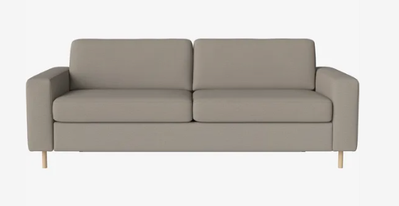 Canapé-lit Scandinavia 3 places - Bolia-Bleu roi-Chêne teinté noir huilé-The Woods Gallery