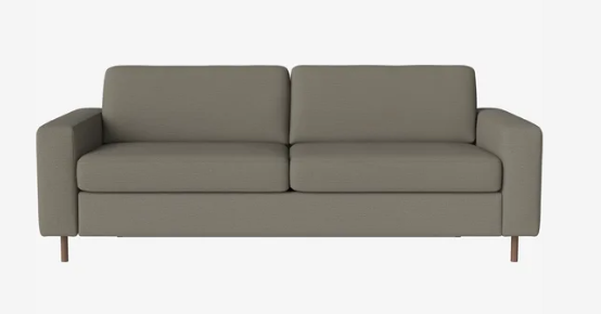 Canapé-lit Scandinavia 3 places - Bolia-Bleu roi-Chêne teinté noir huilé-The Woods Gallery