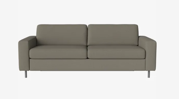 Canapé-lit Scandinavia 3 places - Bolia-Bleu roi-Chêne teinté noir huilé-The Woods Gallery