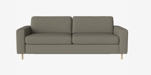 Canapé-lit Scandinavia 3 places - Bolia-Bleu roi-Chêne teinté noir huilé-The Woods Gallery