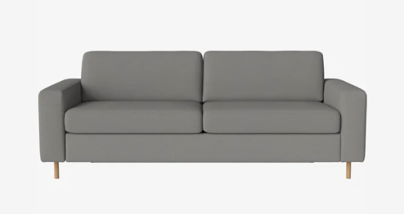 Canapé-lit Scandinavia 3 places - Bolia-Bleu roi-Chêne teinté noir huilé-The Woods Gallery