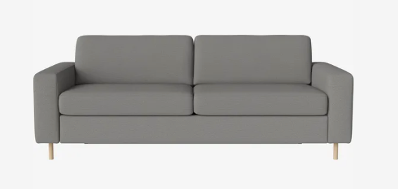 Canapé-lit Scandinavia 3 places - Bolia-Bleu roi-Chêne teinté noir huilé-The Woods Gallery