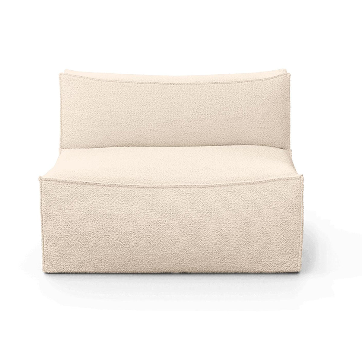 Canapé module central Catena / Large - Ferm Living-Blanc-Wool Boucle-The Woods Gallery