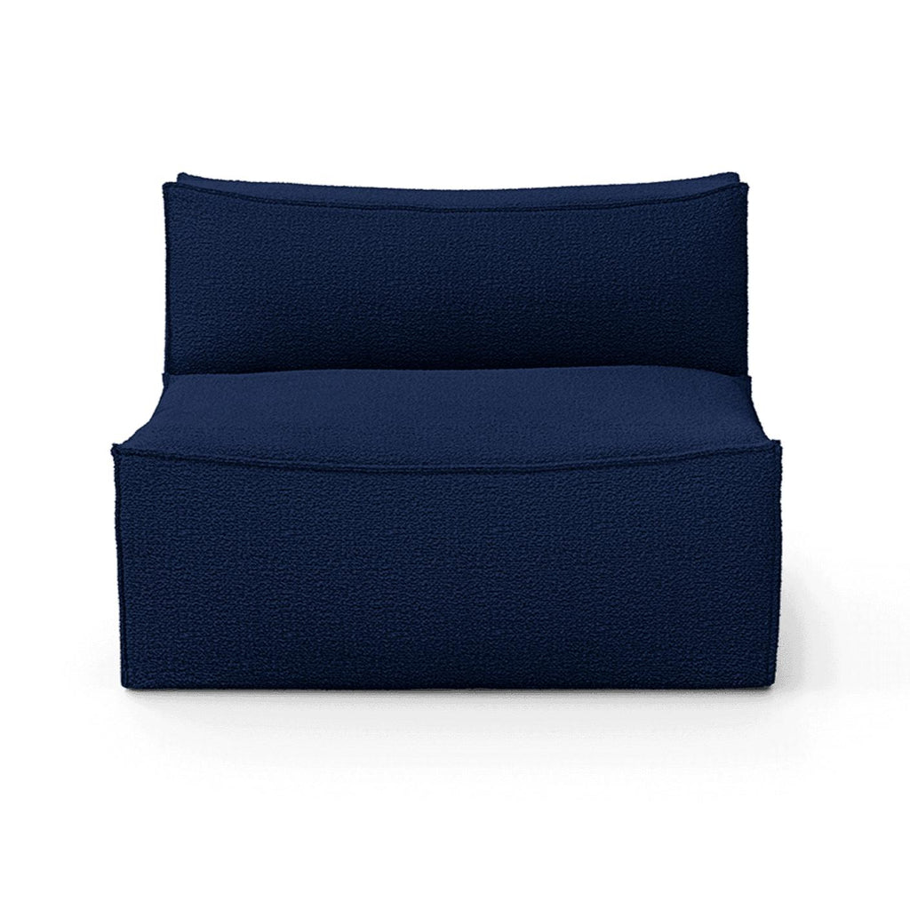 Canapé module central Catena / Large - Ferm Living-Bleu-Wool Boucle-The Woods Gallery