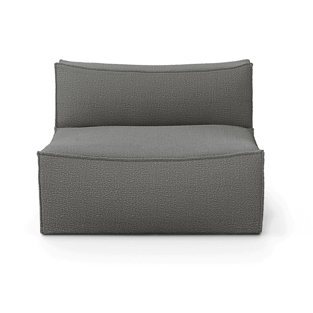 Canapé module central Catena / Large - Ferm Living-Gris-Wool Boucle-The Woods Gallery