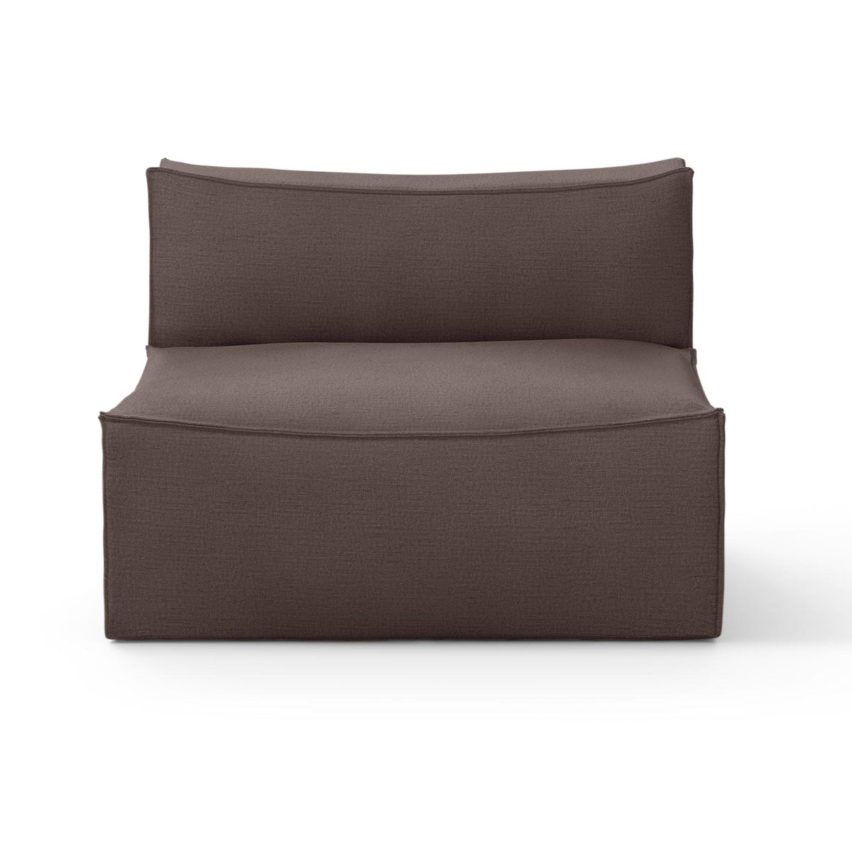 Canapé module central Catena / Large - Ferm Living-Marron foncé-Coton-The Woods Gallery