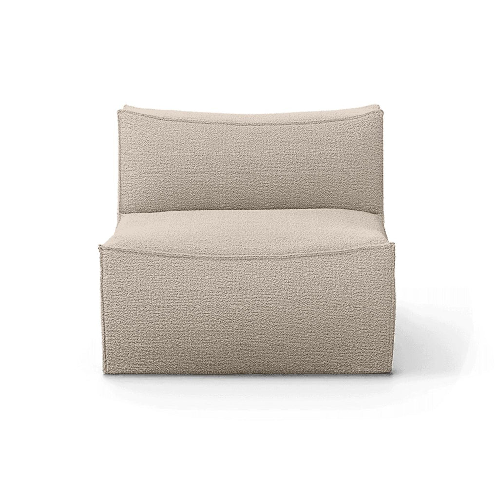 Canapé module central Catena / Small - Ferm Living-Beige-Rich Linen-The Woods Gallery