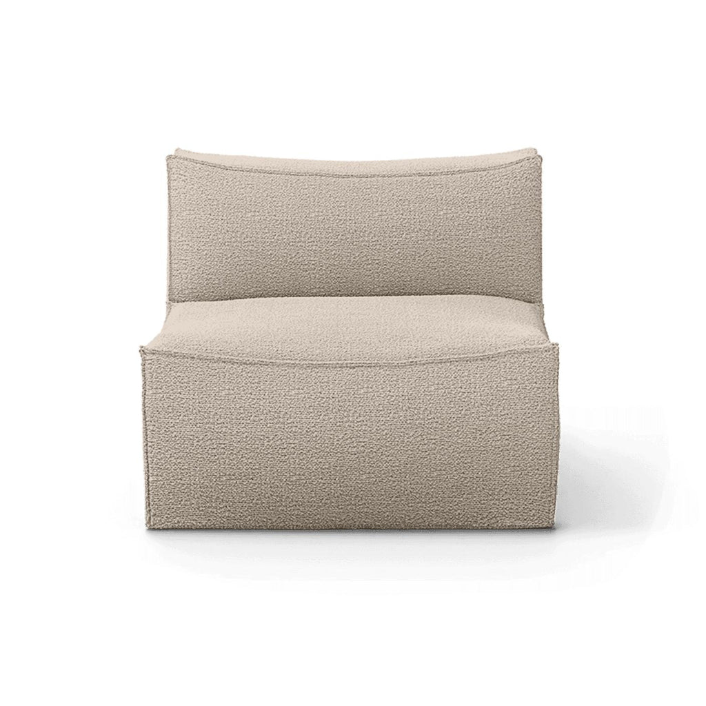 Canapé module central Catena / Small - Ferm Living-Beige-Wool Boucle-The Woods Gallery