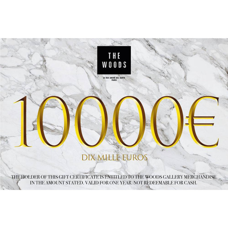 Carte cadeau - Gift Card - 10000 €-The Woods Gallery