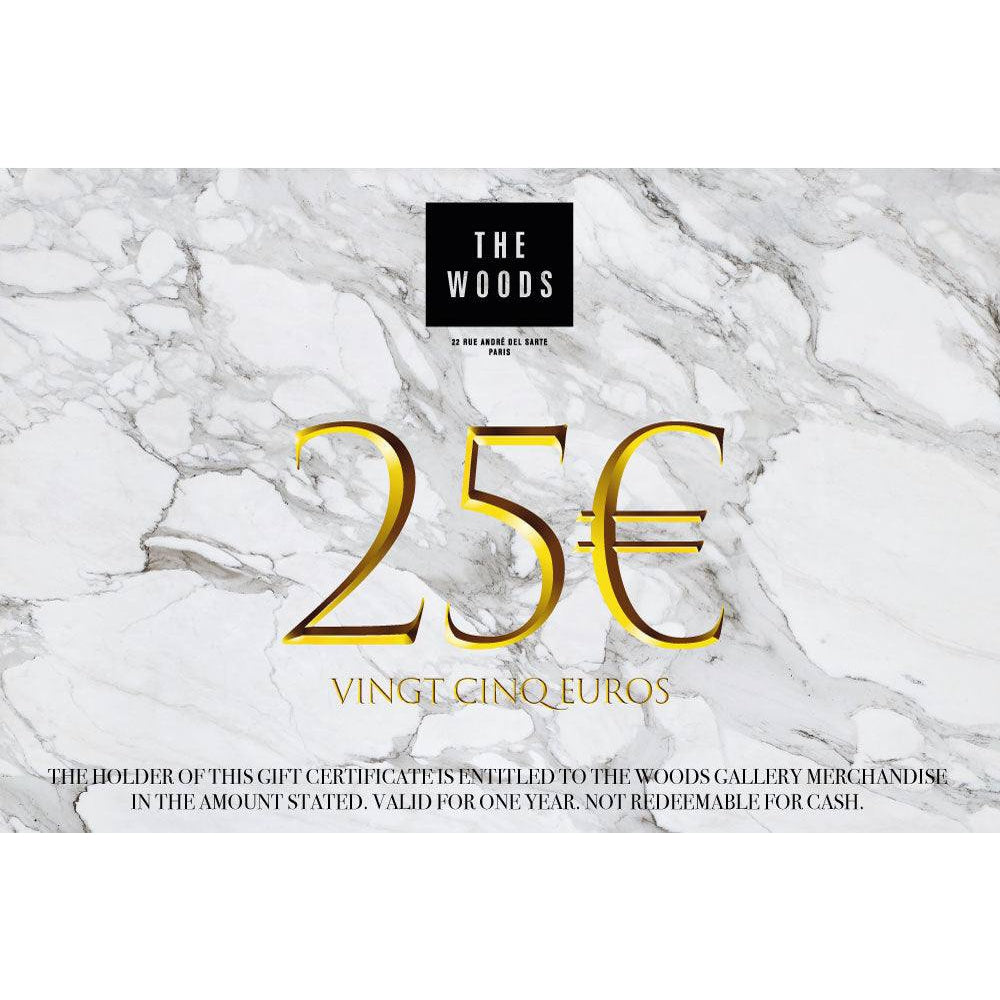 Carte cadeau - Gift Card - 25 €-The Woods Gallery