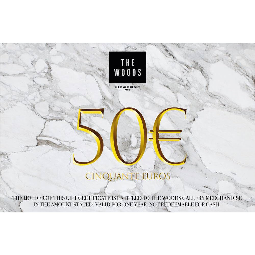 Carte cadeau - Gift Card - 50 €-The Woods Gallery