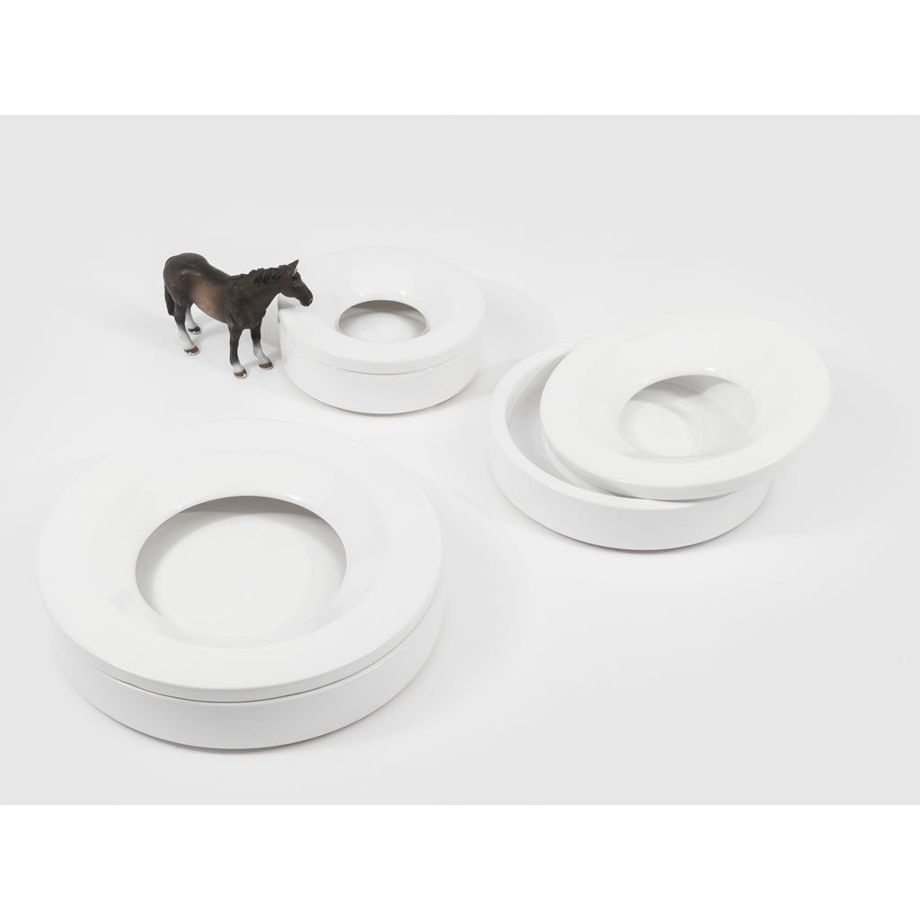 Cendrier Barbados par Angelo Mangiarotti - Danese Milano-Blanc M-The Woods Gallery