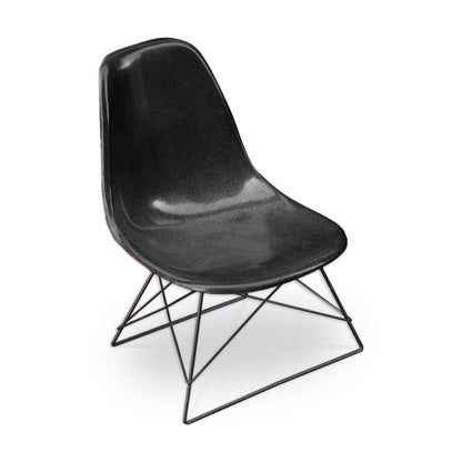 Chaise DSW Black de Charles &amp; Ray Eames - Herman Miller - Vintage-Piètement Low Rod Base Noir-The Woods Gallery