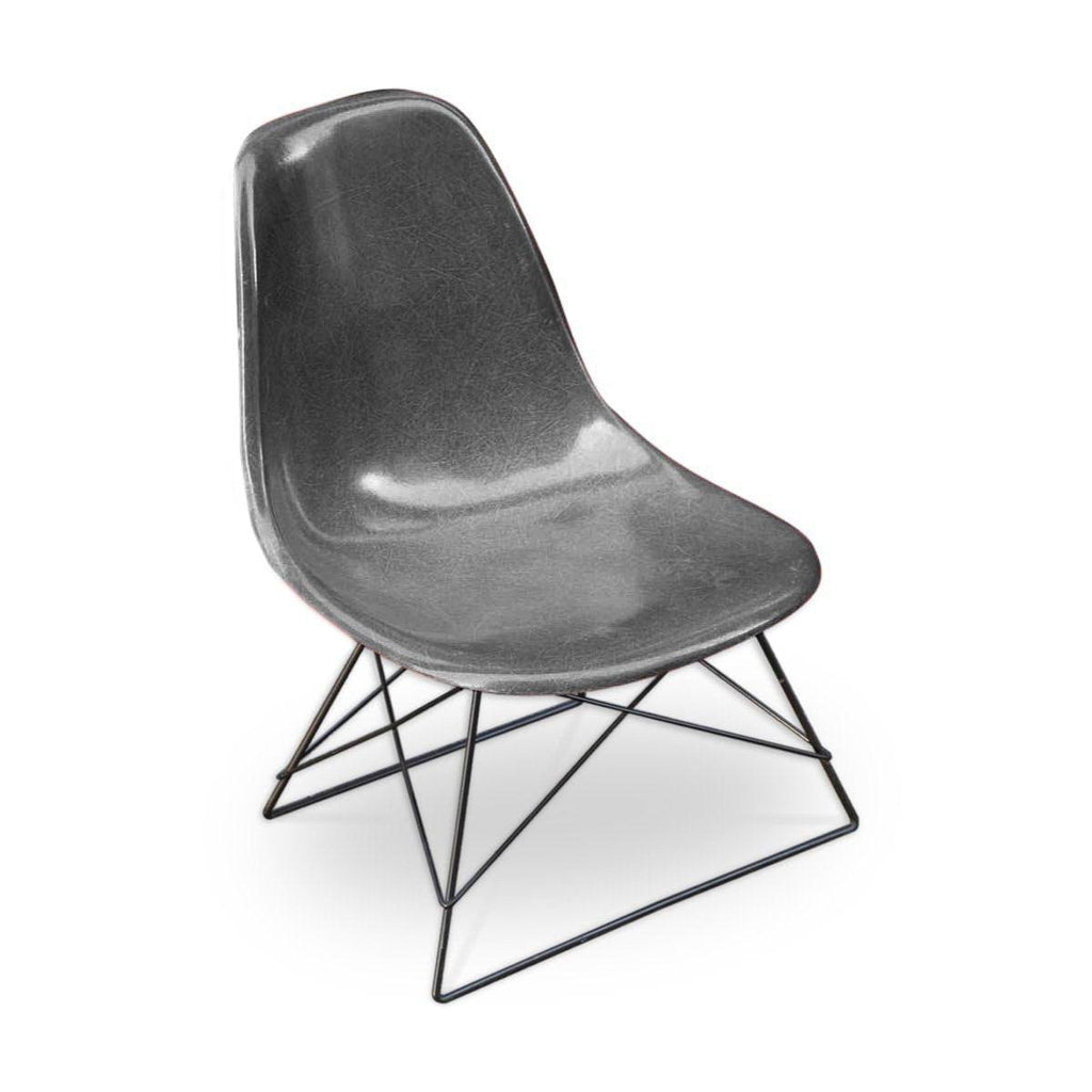 Chaise DSW Elephant Grey de Charles & Ray Eames - Herman Miller - Vintage-DSW - Piètement Base Dowel Noyer-The Woods Gallery