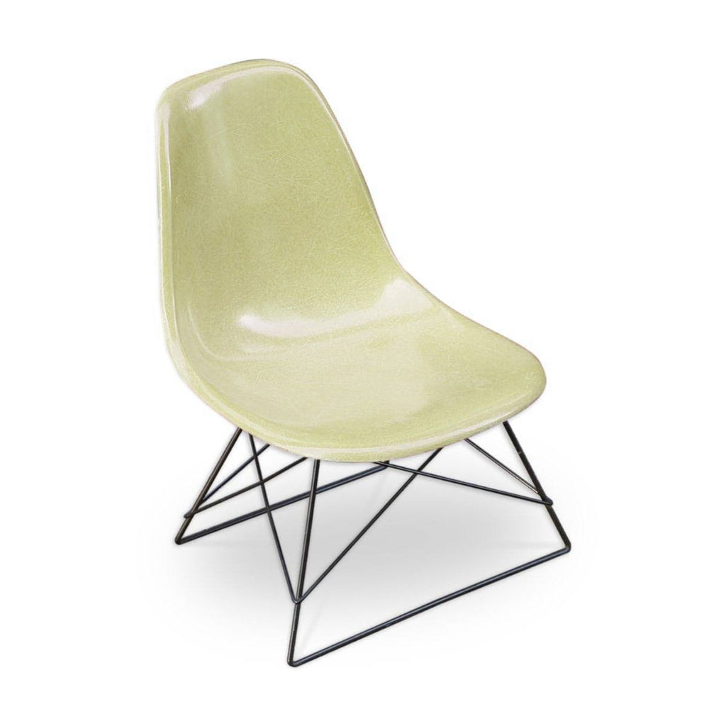 Chaise DSW Lemon Yellow de Charles & Ray Eames - Herman Miller - Vintage-DSW - Piètement Base Dowel Noyer-The Woods Gallery