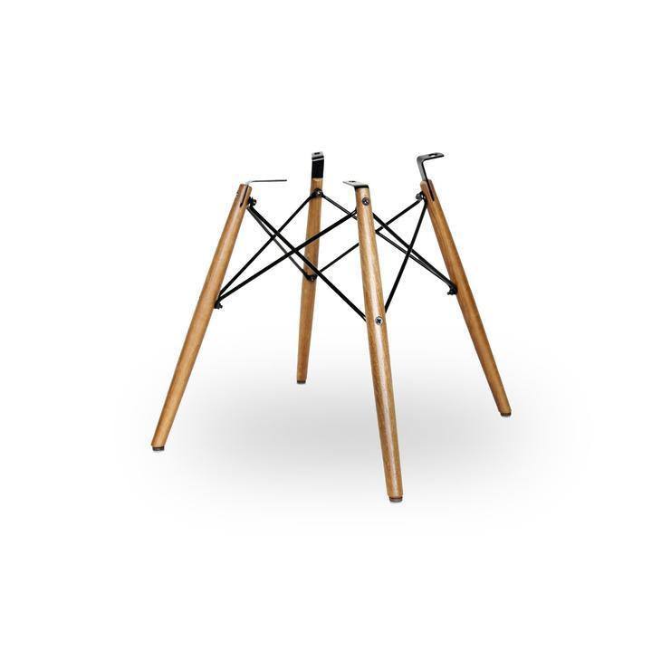 Chaise DSW Orange de Charles &amp; Ray Eames - Herman Miller - Vintage-DSW - Piètement Base Dowel Chêne-The Woods Gallery