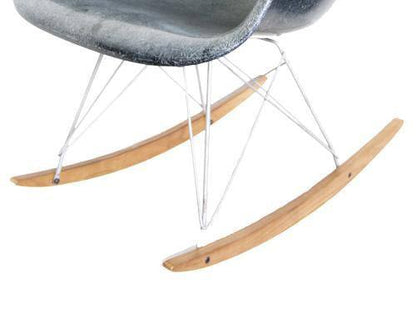 Chaise DSW Terracotta de Charles &amp; Ray Eames - Herman Miller - Vintage-RAR - Piètement Rocking chair Chromé/Chêne-The Woods Gallery