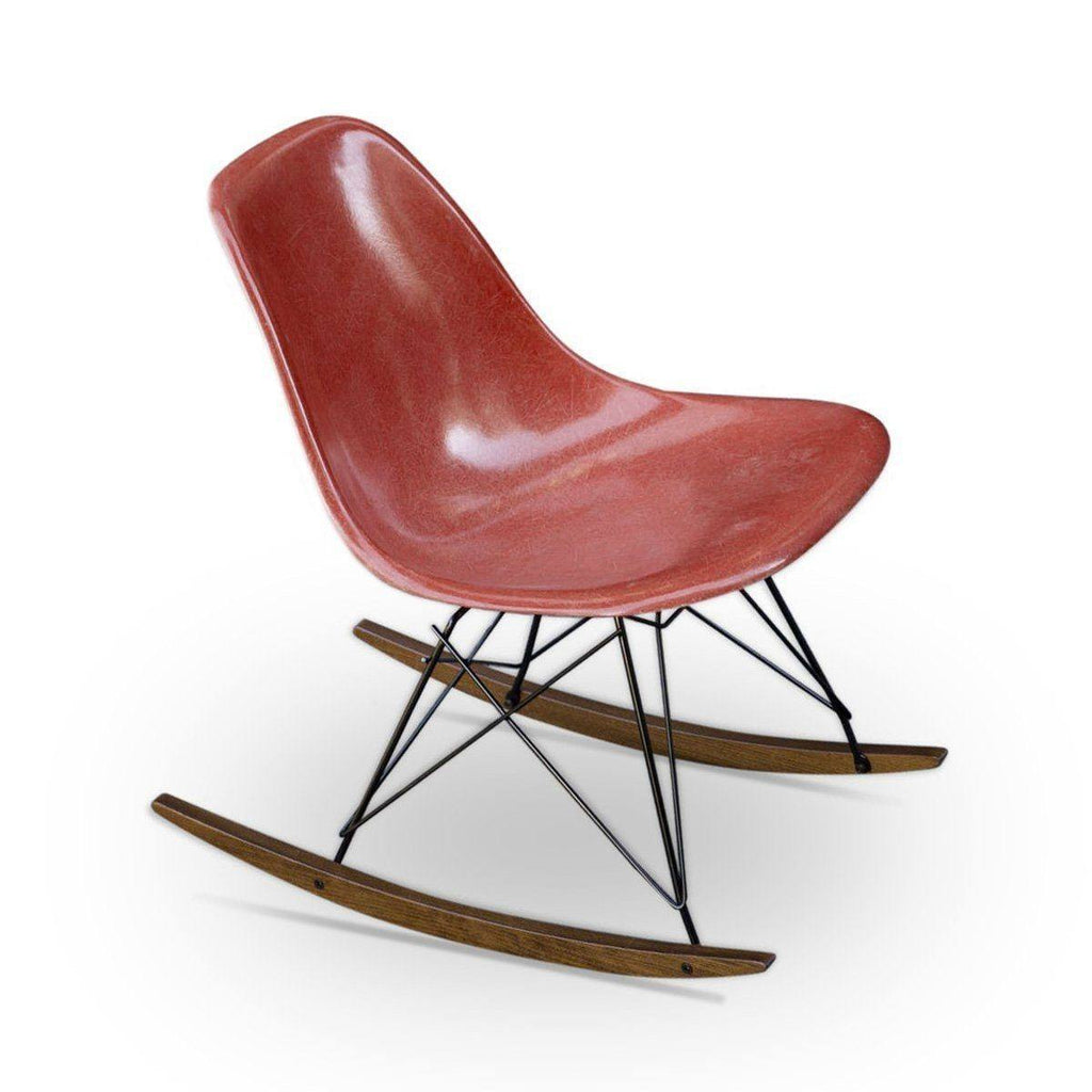 Chaise Eames base Rocking Chair RAR - Herman Miller - Vintage-Black-The Woods Gallery