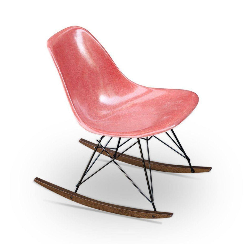 Chaise Eames base Rocking Chair RAR - Herman Miller - Vintage-Corail-The Woods Gallery