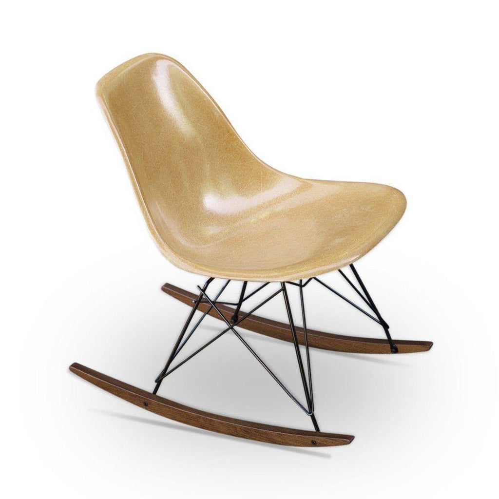 Chaise Eames base Rocking Chair RAR - Herman Miller - Vintage-Ochre Light-The Woods Gallery